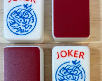 Pegatinas para la parte posterior de las fichas de Mahjong - Rojo Merlot