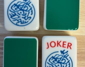 Mahjong Tile Back Stickers - Kelly Green