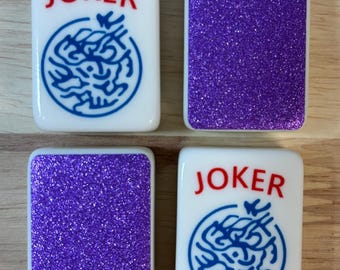 Pegatinas para la parte posterior de las fichas de Mahjong - Purpurina morada