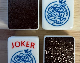 Mahjong Tile Back Stickers - Textured Bronze
