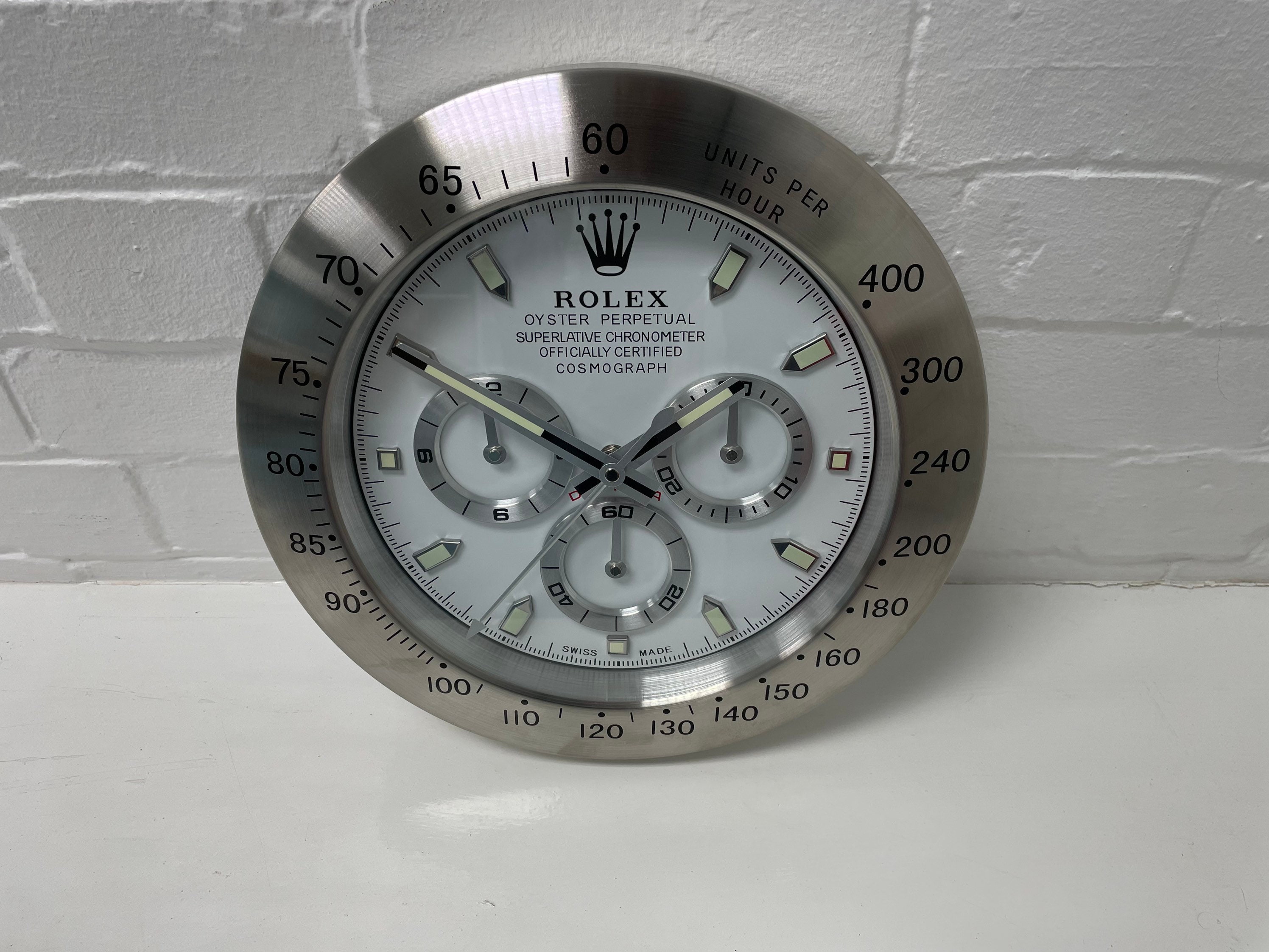 Rolex Daytona Style Mute Wall Clock 