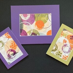 Three Monotype Gel Prints, Handmade Abstract Original Art, Home Decor
