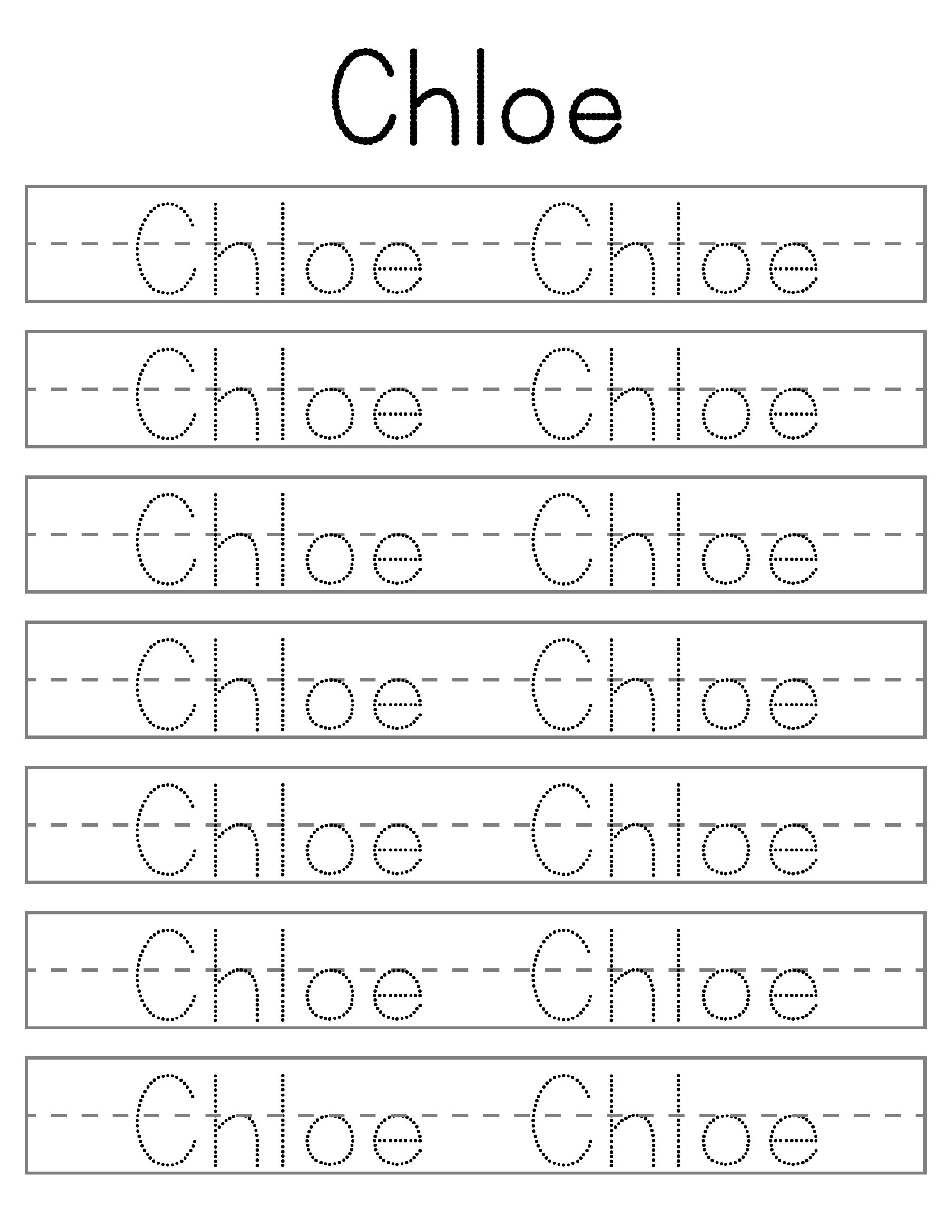 Custom Name Handwriting Practice Digital Worksheets - Printable ...