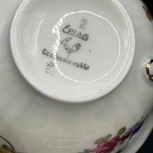 Vintage Epiag China Czechoslovakia Floral Swag Tea Cup & Saucer Set - Etsy