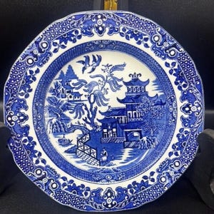 Vintage Burleigh Ware England Willow plate 6.5”