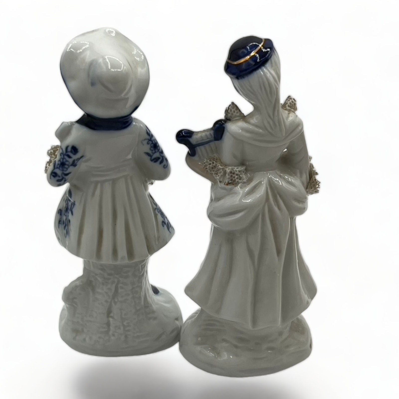 ロココ様式 磁器 フィギュアペア 約30cm 磁器のフィギュア ロココ調の男の子と女の子のペア（楽器付き） - Etsy