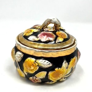 Vintage Elpa Alcobaca Porcelain Trinket Box Dish Box Portugal