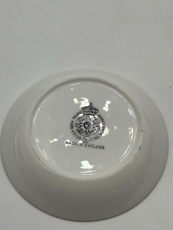 Royal Worcester Fine Bone China 51 Small Floral Plate Trinket Dish