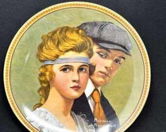 Norman Rockwell "Meetting on the Path" Vintage Collector Plate