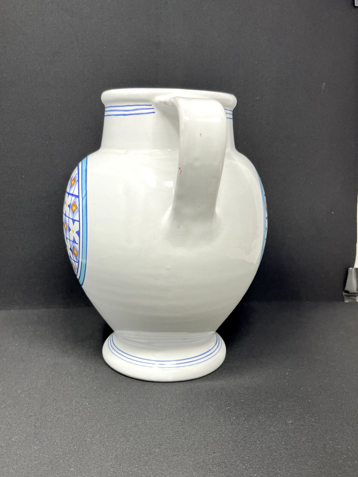 Williams Sonoma Italian Ceramic Decorative Wine Jug in Vino Veritas 8.5 ...
