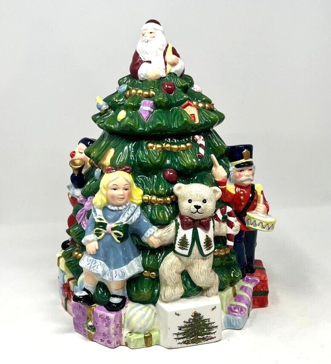 Spode Christmas Tree Cookie Jar 13 With Original Box Etsy