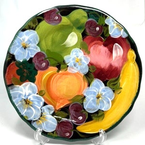 LESAL Studio Home Lisa Lindberg Hand Crafted Floral Plate 11&quot;