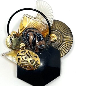Rare vintage brooche with perfum Bottle Art Decco Style 3&quot; Pin