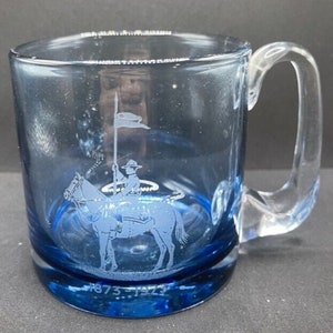 Wedgwood Blue Mug Mounted Military Police 1873 1973 Horse Souvenir Commemorative