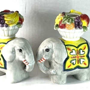 New Noritake Epoch Elephant Rajah Candle Holder 2 pce set