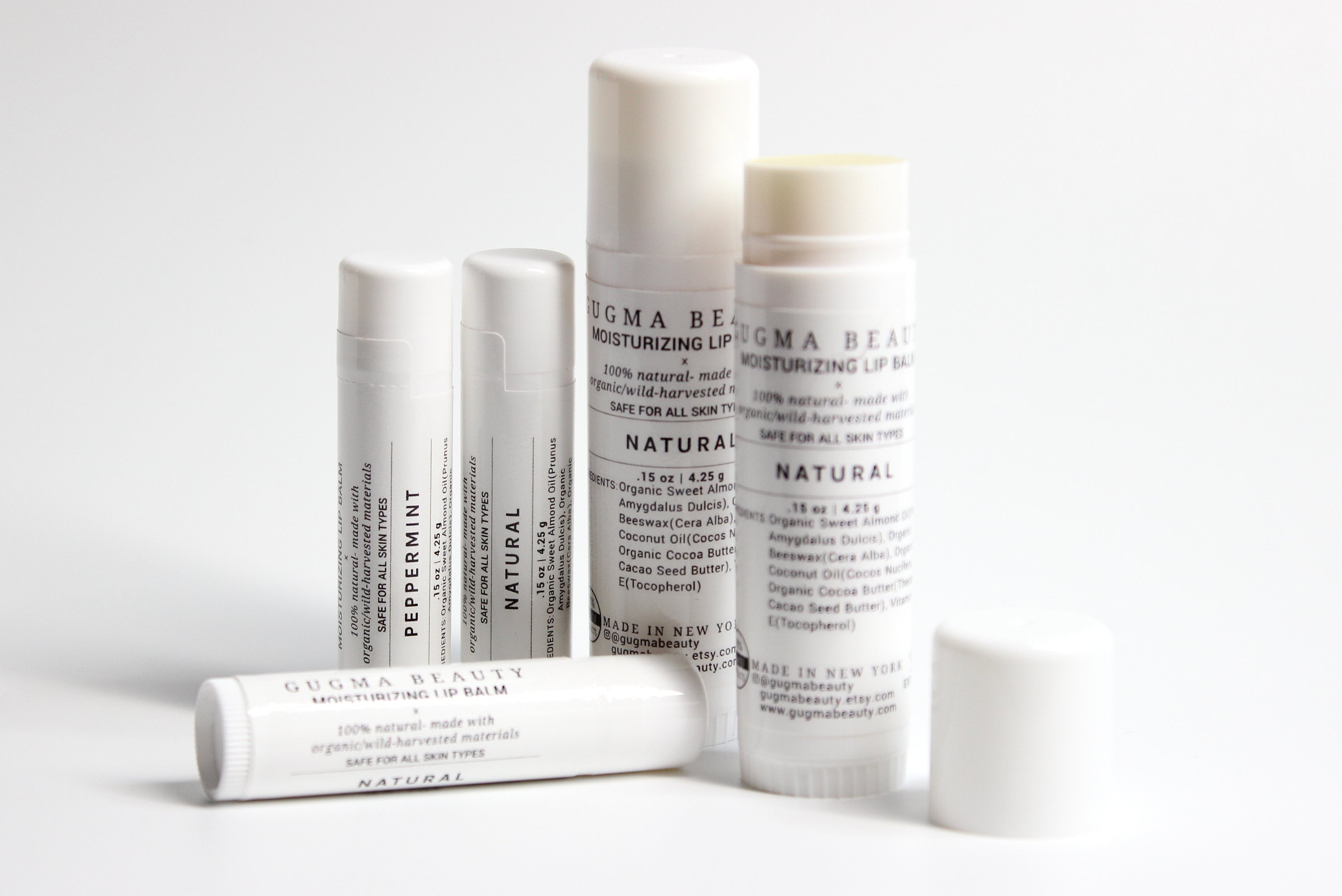 All Natural Unflavored Lip Balm Natural Organic Ingredients Small Batch Made In New York Gugma Beauty