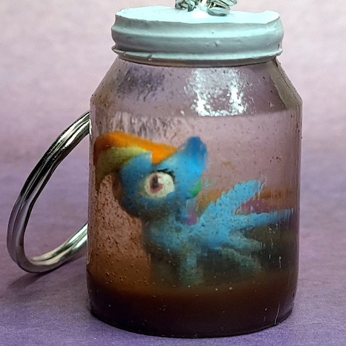 Blursed My Little Pony in a Jar Keyring. - Etsy Australia