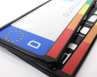 Rainbow License Plate Holder for Cars | UV Print Pride Holder | Colorful & Weatherproof | LGBTQ Accessory | Standard 520 mm | Available from 1 piece