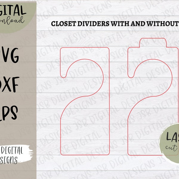 Closet Divider Template SVG | Baby Clothes Divider Blank svg |Nursery Wooden Hanger Customizable | Laser Cut File | Glowforge svg