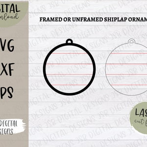 Faux Shiplap Farmhouse Ornament Template, Stocking Tag svg, Shiplap svg, Gift Tag svg, Laser Cut file, Glowforge svg file, Laser svg