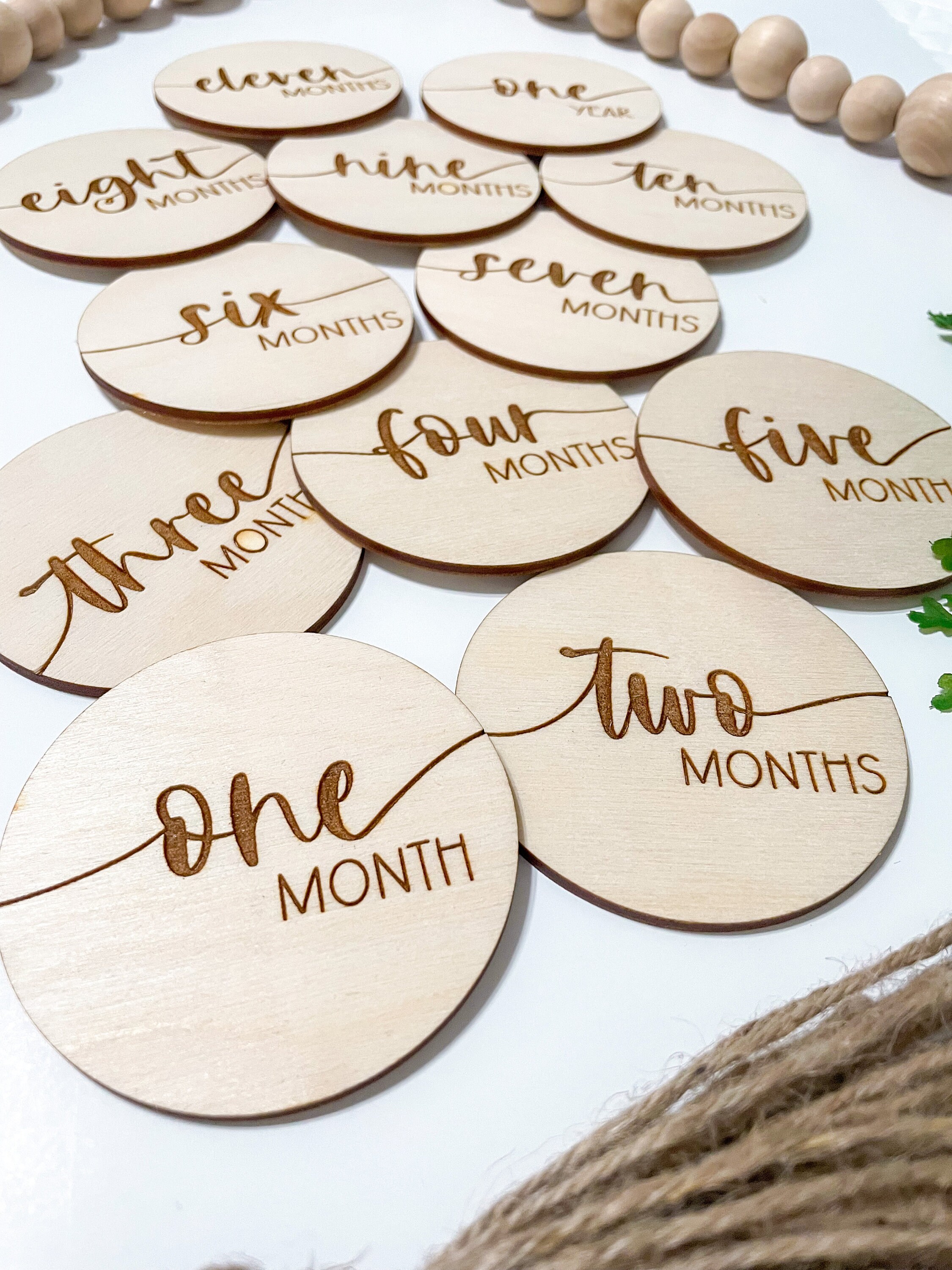 Baby Monthly Milestone Markers | Laser Cut SVG File (digital Download ...