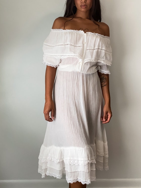 Antoinette | vintage cottage shawl dress - image 6