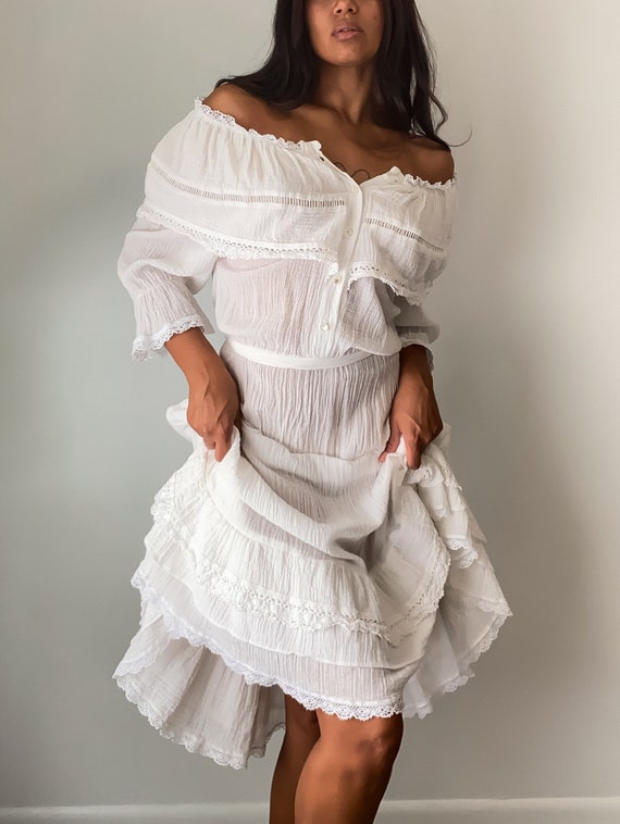Antoinette | vintage cottage shawl dress - image 1