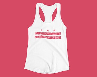 Women's Washington DC Flag Racerback Tank