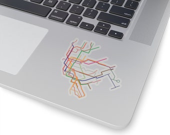 New York City Metro Line Art Vinyl Sticker