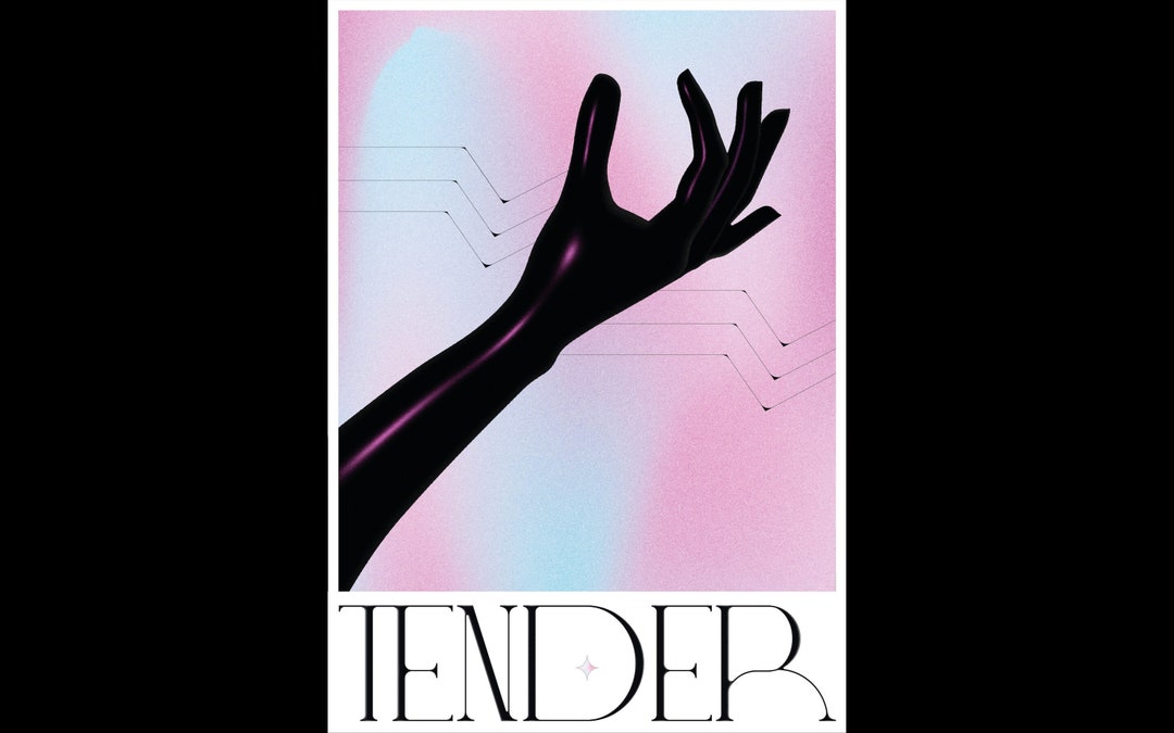 TENDER Latex Glove Poster With a Subtle Rubber Pride Flag Etsy