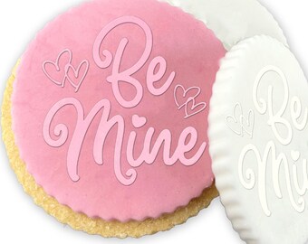 Be Mine Valentine's Day Icing Stamp Embosser Stamp Fondant for Biscuits Cookies Cupcake Topper Decorations Stencil for Valentine Anniversary