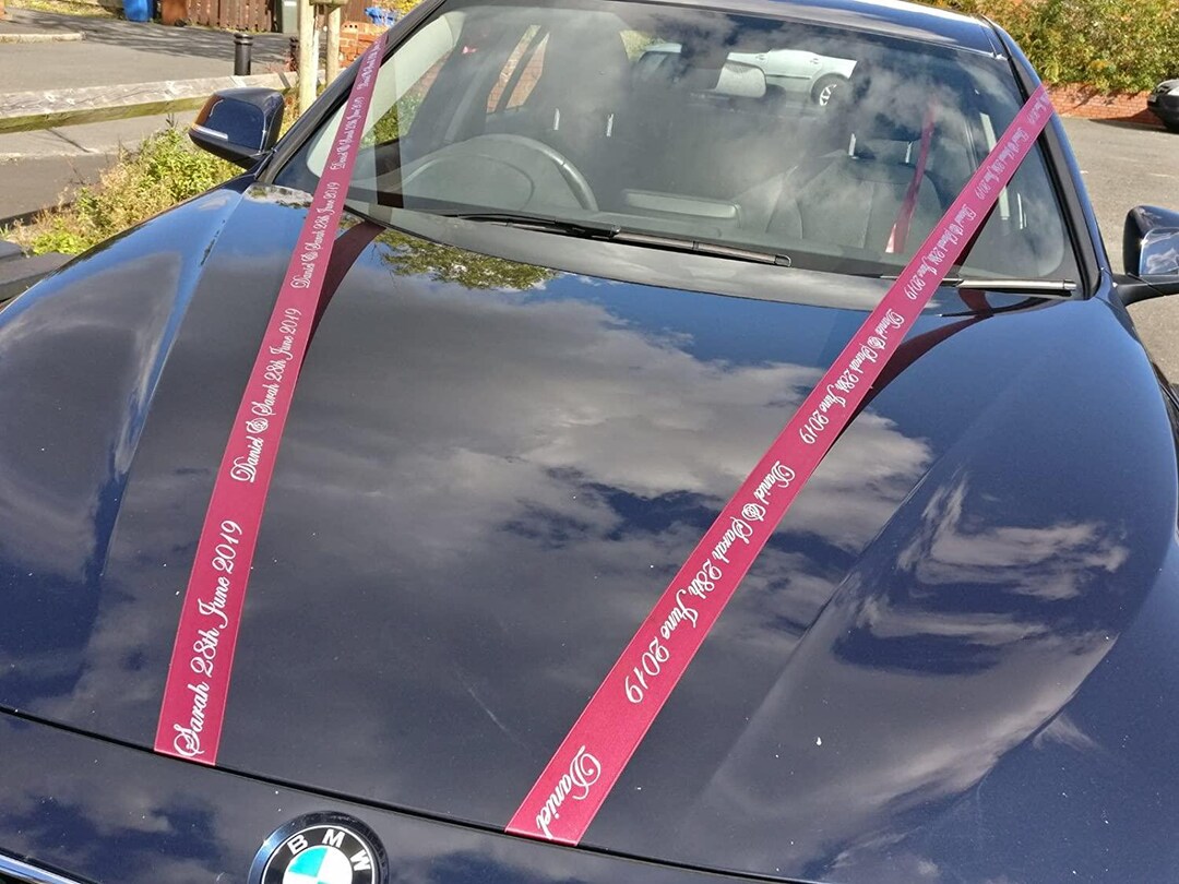 Personalised 6m Wedding Car Ribbon - Wedding Car Ribbon - New Car ...
