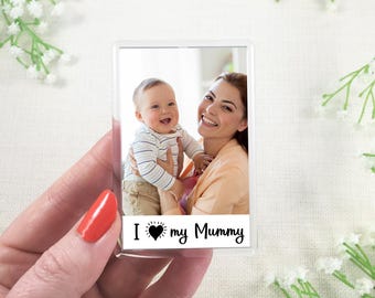 I love my Mummy Fridge Magnet - Mother's Day Personalised Photo Magnet - Any photo - Jumbo X Large 70mm x 45mm Magnetic