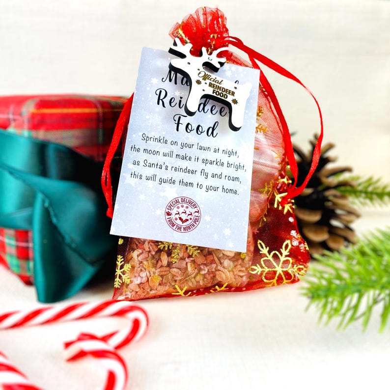 Official Reindeer Food Bag, Food & Charm Father Christmas Eve Box