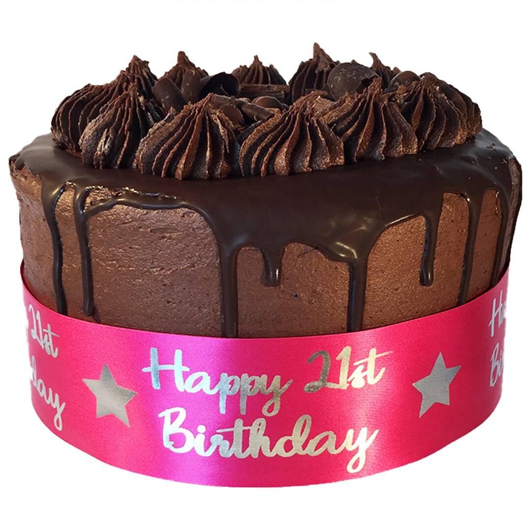 Personalised Cake Ribbon - Any Text - Any Colour Ribbon - 1m Long ...