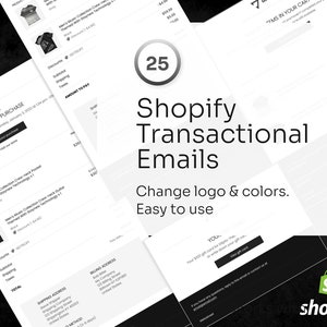 Könnte beinhalten: Ein Mockup einer Shopify-Transaktions-E-Mail-Vorlage mit weißem Hintergrund und schwarzem Text. Die E-Mail zeigt eine Zusammenfassung der Kundenbestellung mit einem Produktbild, dem Produktnamen und dem Preis. Die E-Mail enthält auch einen Abschnitt für die Lieferadresse, die Rechnungsadresse und die Versandart. Die E-Mail endet mit einem Call-to-Action, um den Shop zu besuchen.