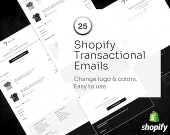 Könnte beinhalten: Ein Mockup einer Shopify-Transaktions-E-Mail-Vorlage mit weißem Hintergrund und schwarzem Text. Die E-Mail zeigt eine Zusammenfassung der Kundenbestellung mit einem Produktbild, dem Produktnamen und dem Preis. Die E-Mail enthält auch einen Abschnitt für die Lieferadresse, die Rechnungsadresse und die Versandart. Die E-Mail endet mit einem Call-to-Action, um den Shop zu besuchen.