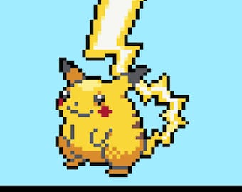 Gigantamax Pikachu Perler-kralenpatroon pdf | Pokemon Fuse Bead Pixel Sprite-patroon | Direct downloaden