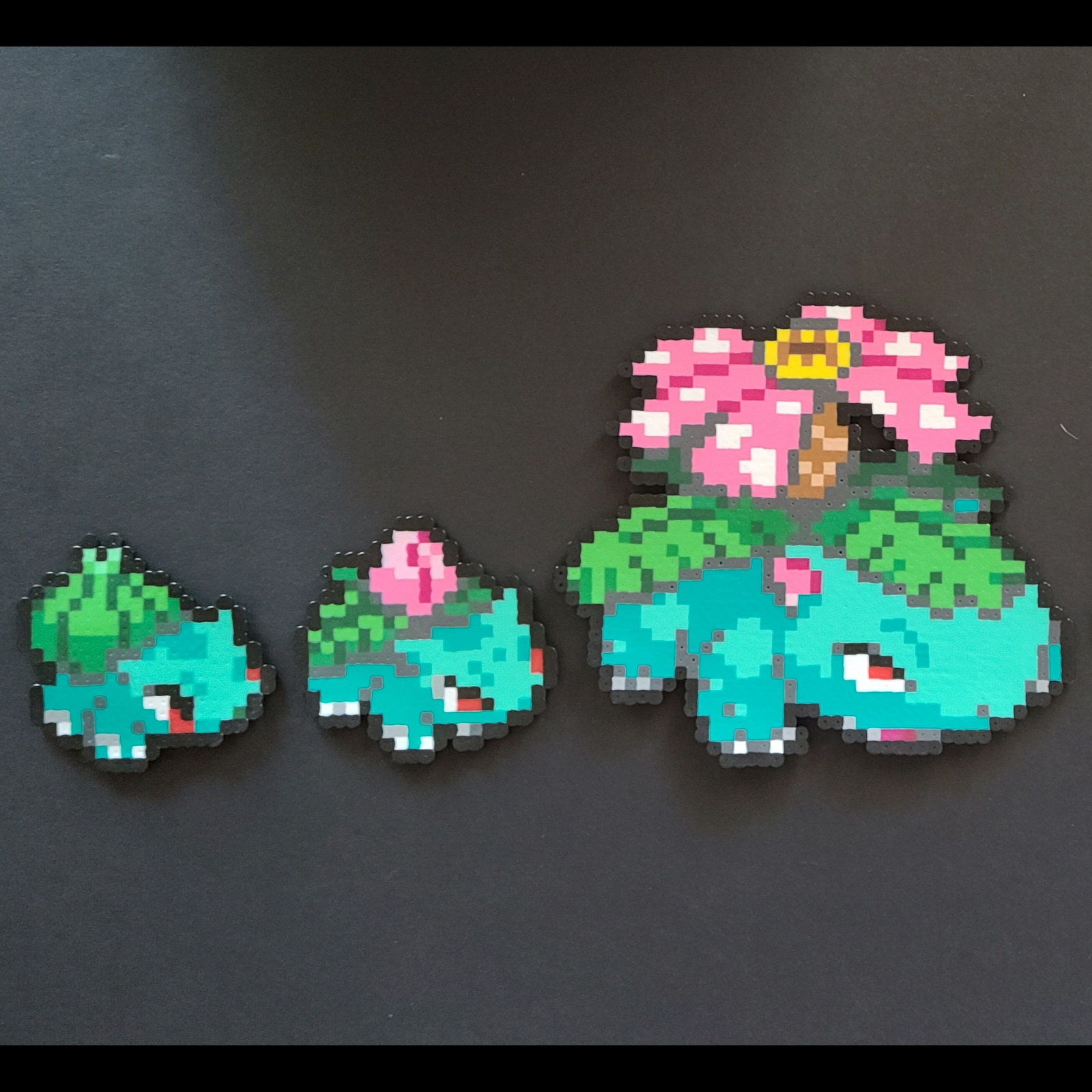 4 Seasons Bulbasaurs made with iron beads : r/pokemon