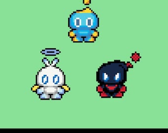 Chao Perler-kralenpatroon pdf | Smeltkraal pixel spritepatroon | Direct downloaden