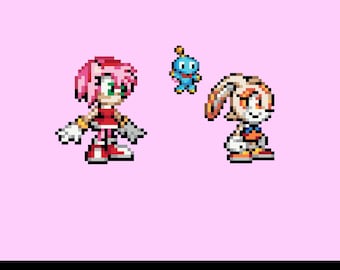 Perlerkralenpatroon Amy, Cream en Cheese pdf | Smeltkraal pixel spritepatroon | Direct downloaden