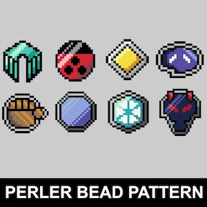 Johto Gym Badge Perler Bead Pattern Pack
