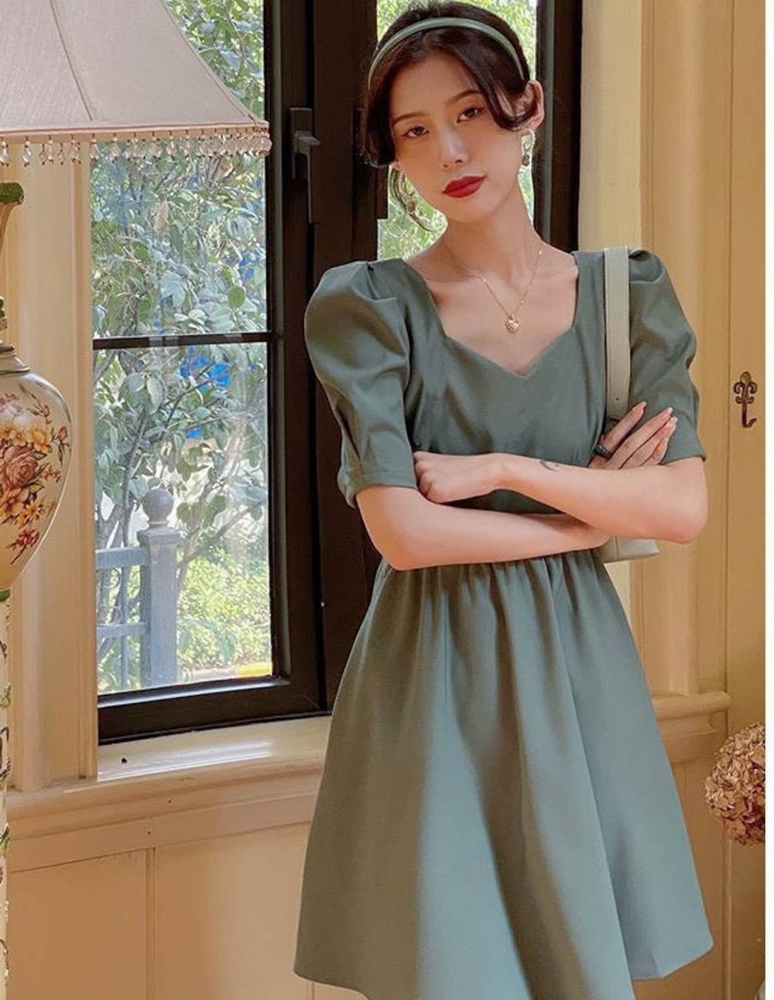 Bow Back Design Dress Graduation Party Dress Cottagecore Dress Etsy UK