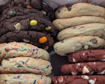 Caja de galletas gourmet, sabores surtidos, 16 unidades