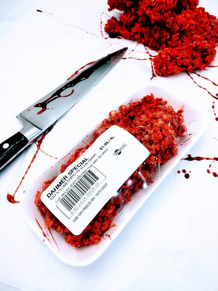 Mystery Meat Rice Crispy Treat: Halloween Red Velvet Marshmallow
