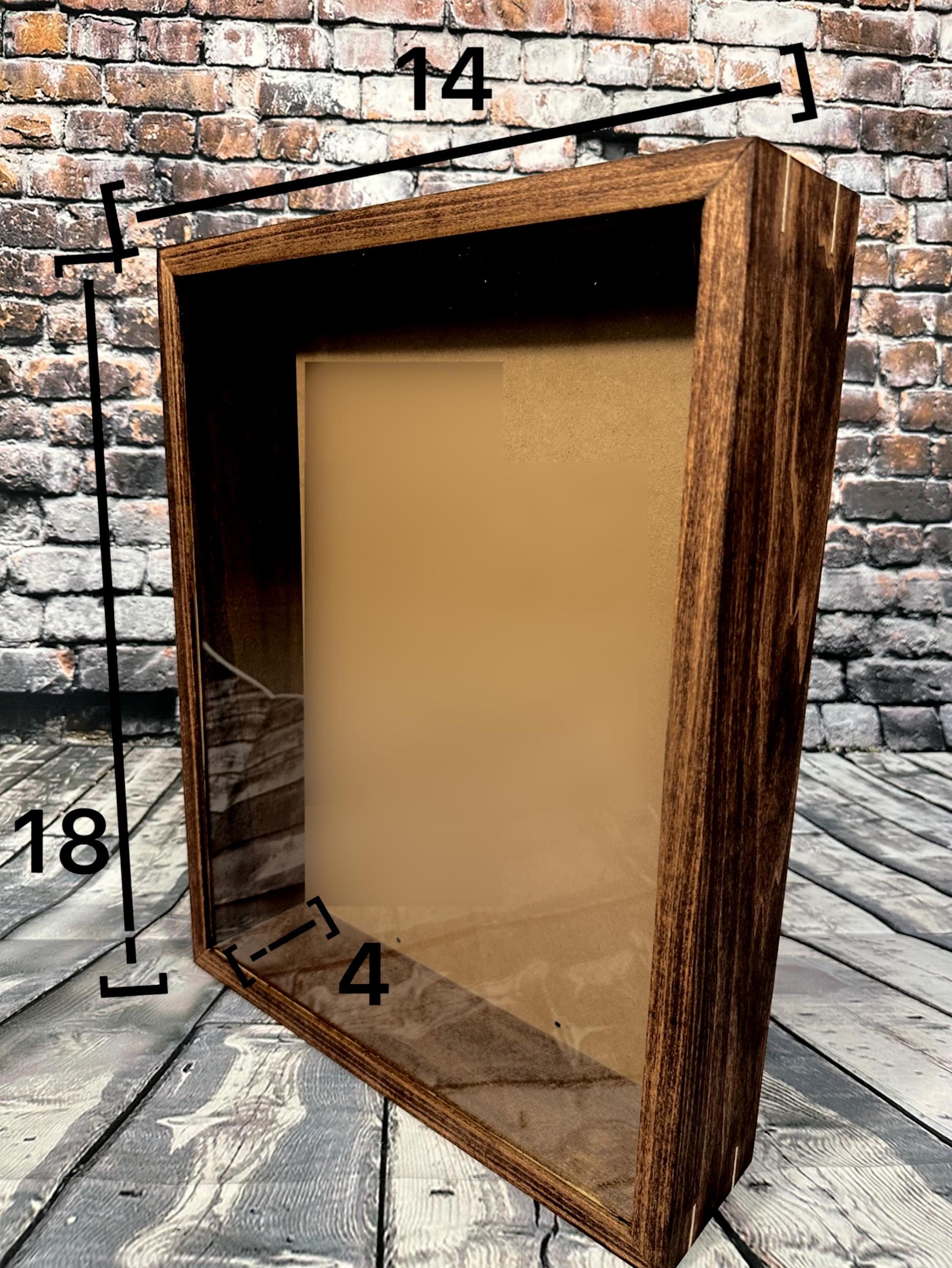 Custom Wood Shadow Box – Stained Poplar, Handmade Craftsmanship