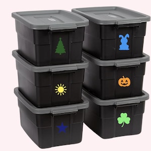 Holiday Storage Decal | Holiday Storage Labels | Bin Label | Storage Bin Decal | Storage Bin Label | Holiday Storage | Garage Labels |