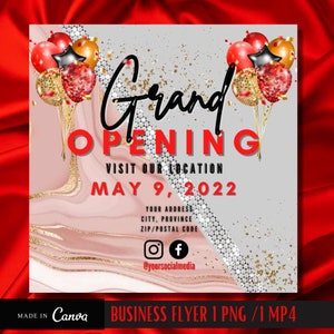 DIY GRAND Opening Business Flyer Template Hair Nails Lashes - Etsy