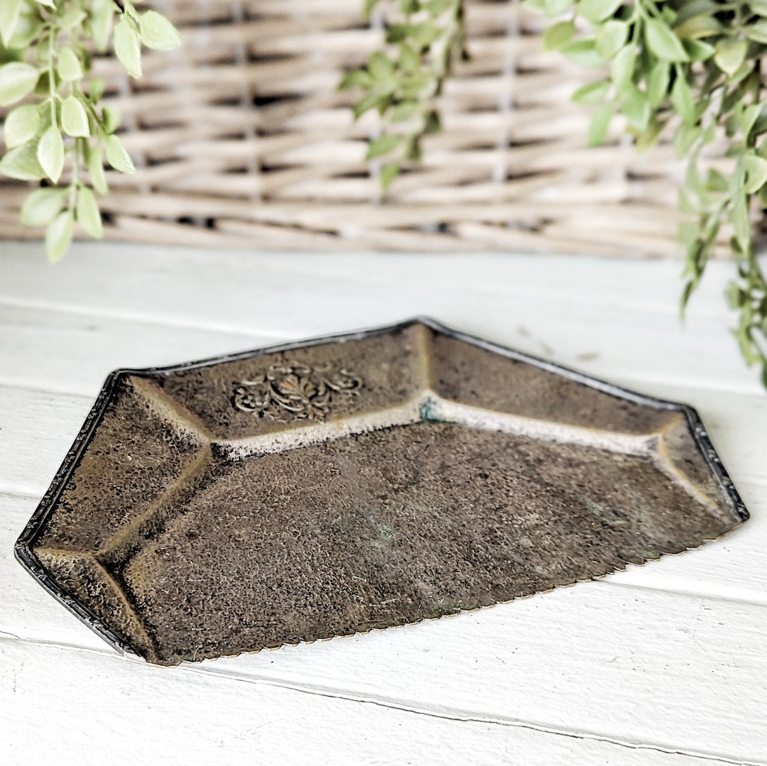 Vintage Crumb Tray, Homan Silver Plate on Nickel Silver W.M. Mounts