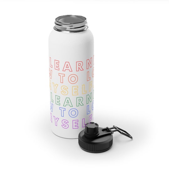 BTS Answer Love Myself Pride Inspired Stainless Steel Water Bottle, Sports Lid